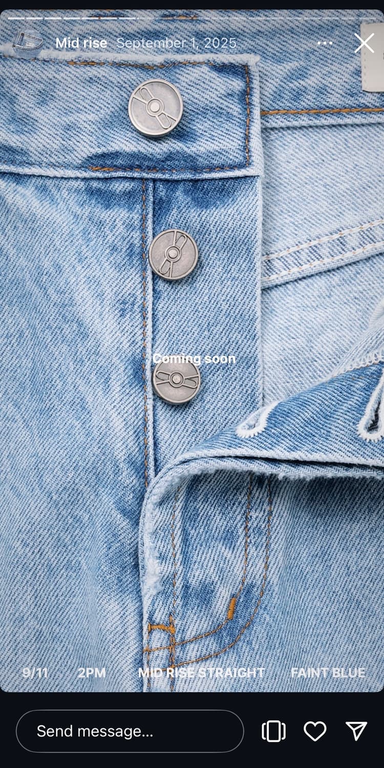 SIX AND A HALF 식스앤어하프 클래식 스트레이트 데님 중청바지 상품이미지2