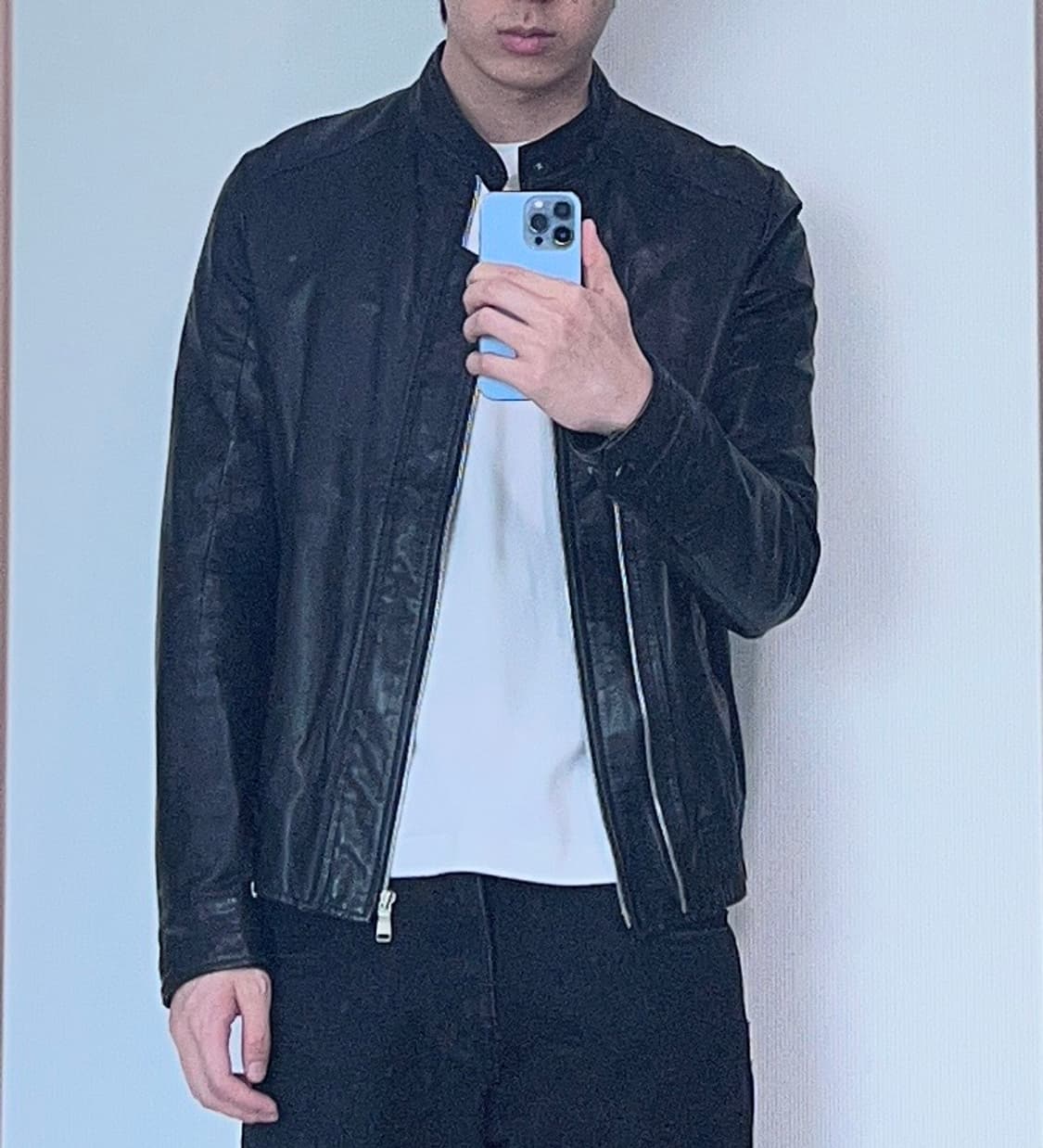 고트가죽 싱글라이더자켓 상품이미지3