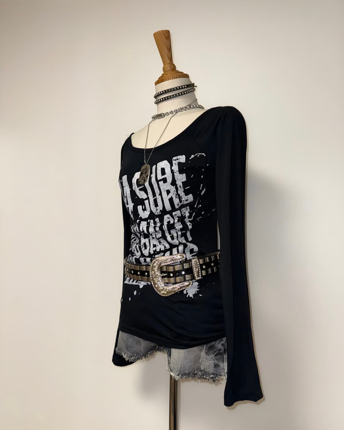 레터링 블랙 와투케 롱슬리브 상품이미지4