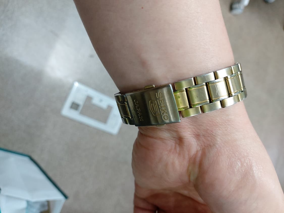 세이코5 골드 콤비 오토매틱 시계 상품이미지5