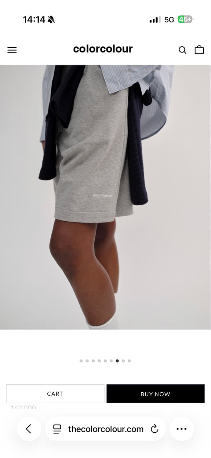 COLORCOLOUR SHORTS (grey) 1 상품이미지1
