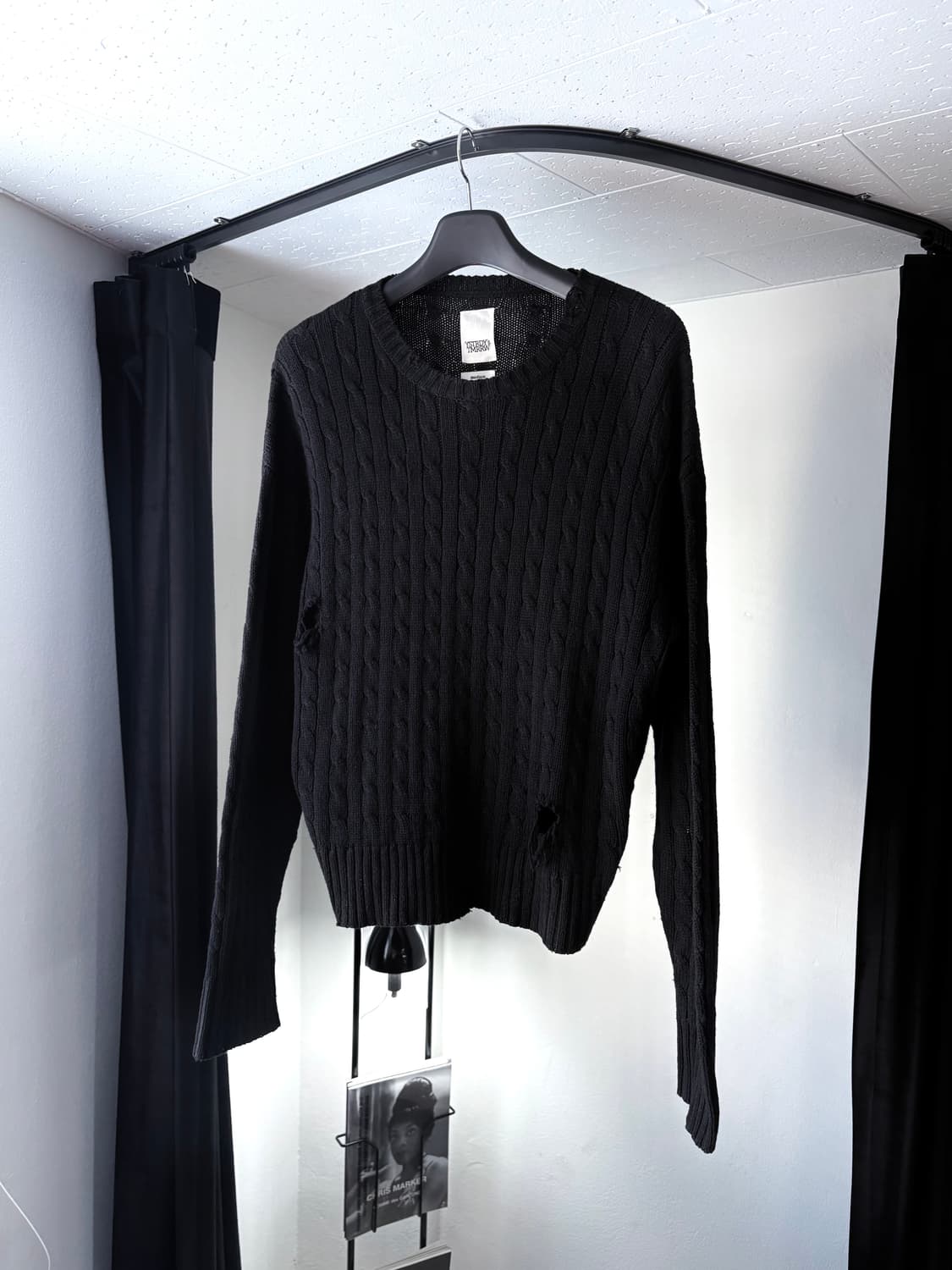 [M] 예스터데이 투모로우 케이블 디스트레스 니트 상품이미지1