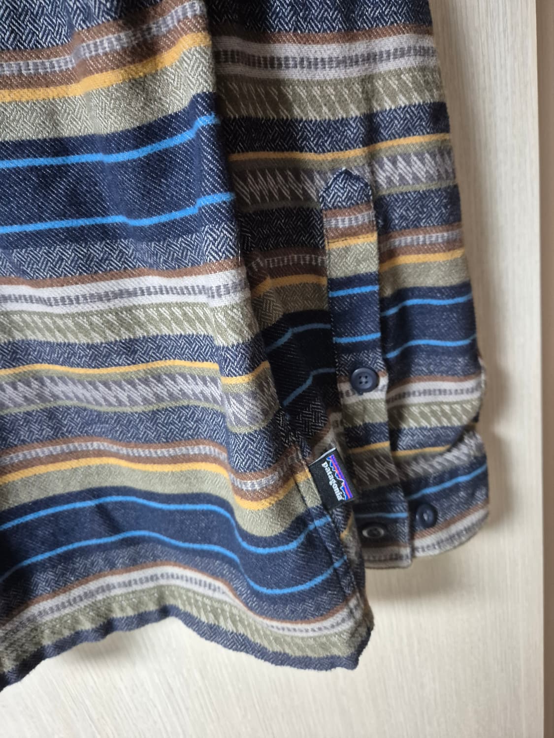 파타고니아  오가닉 코튼셔츠 스트라이프  남방 기모남방 M 상품이미지5