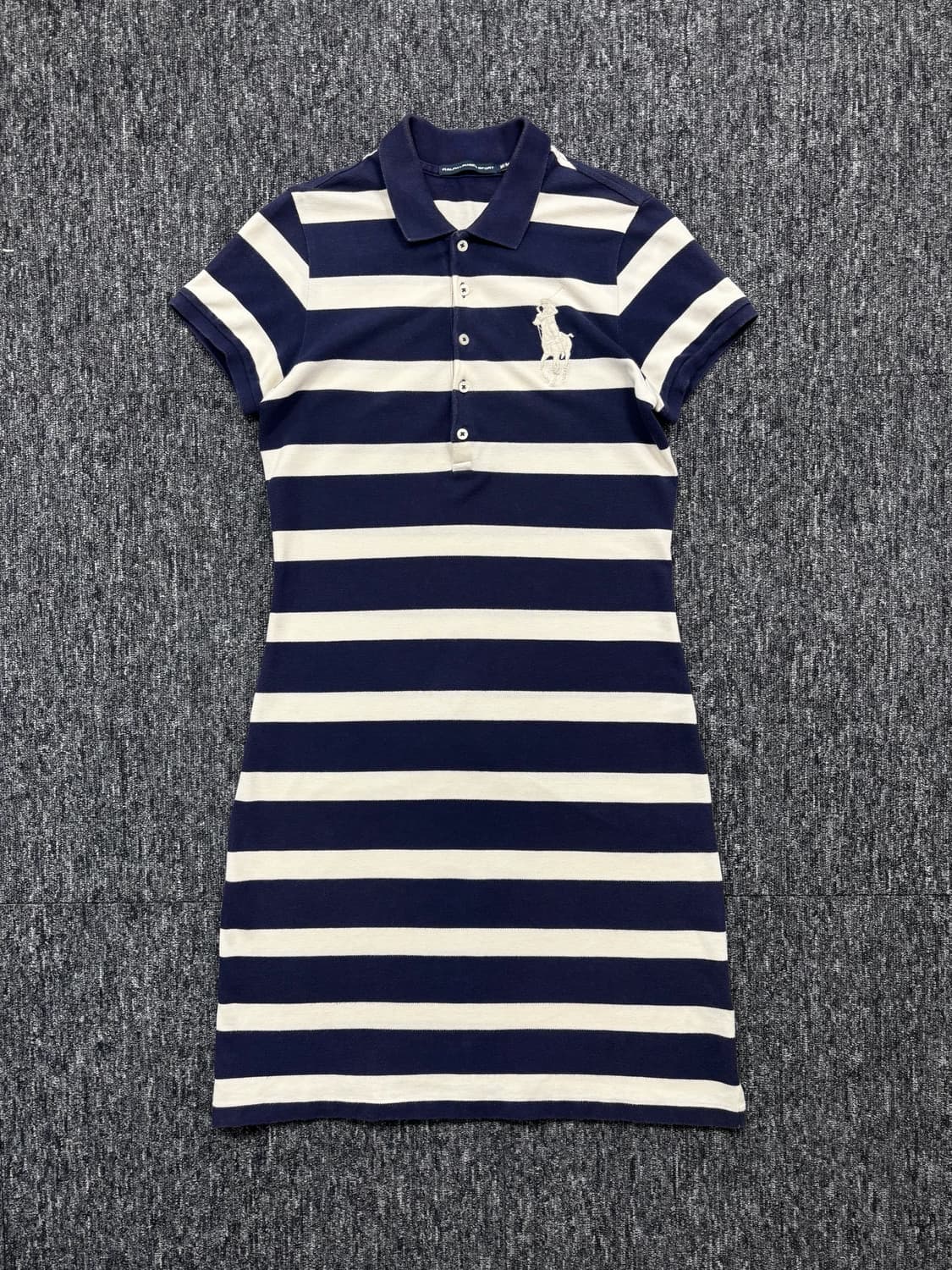 폴로 빅로고 스트라이프 반팔 원피스 상품이미지4