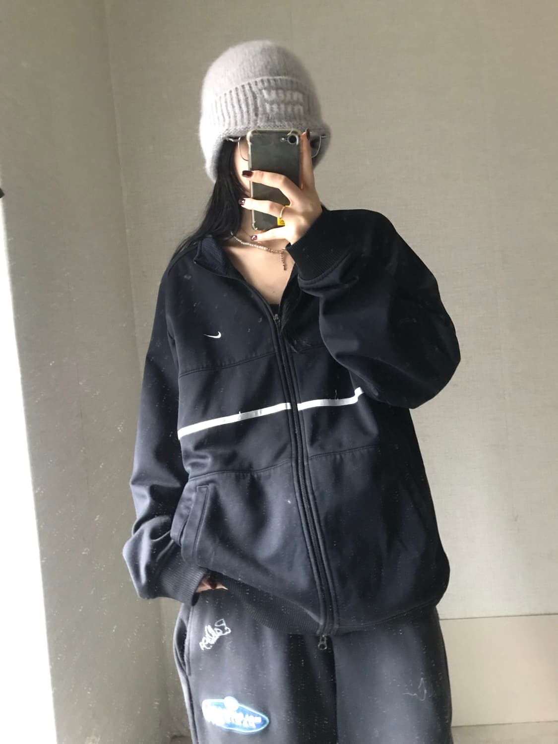 나이키 블랙 오버핏 져지 상품이미지5