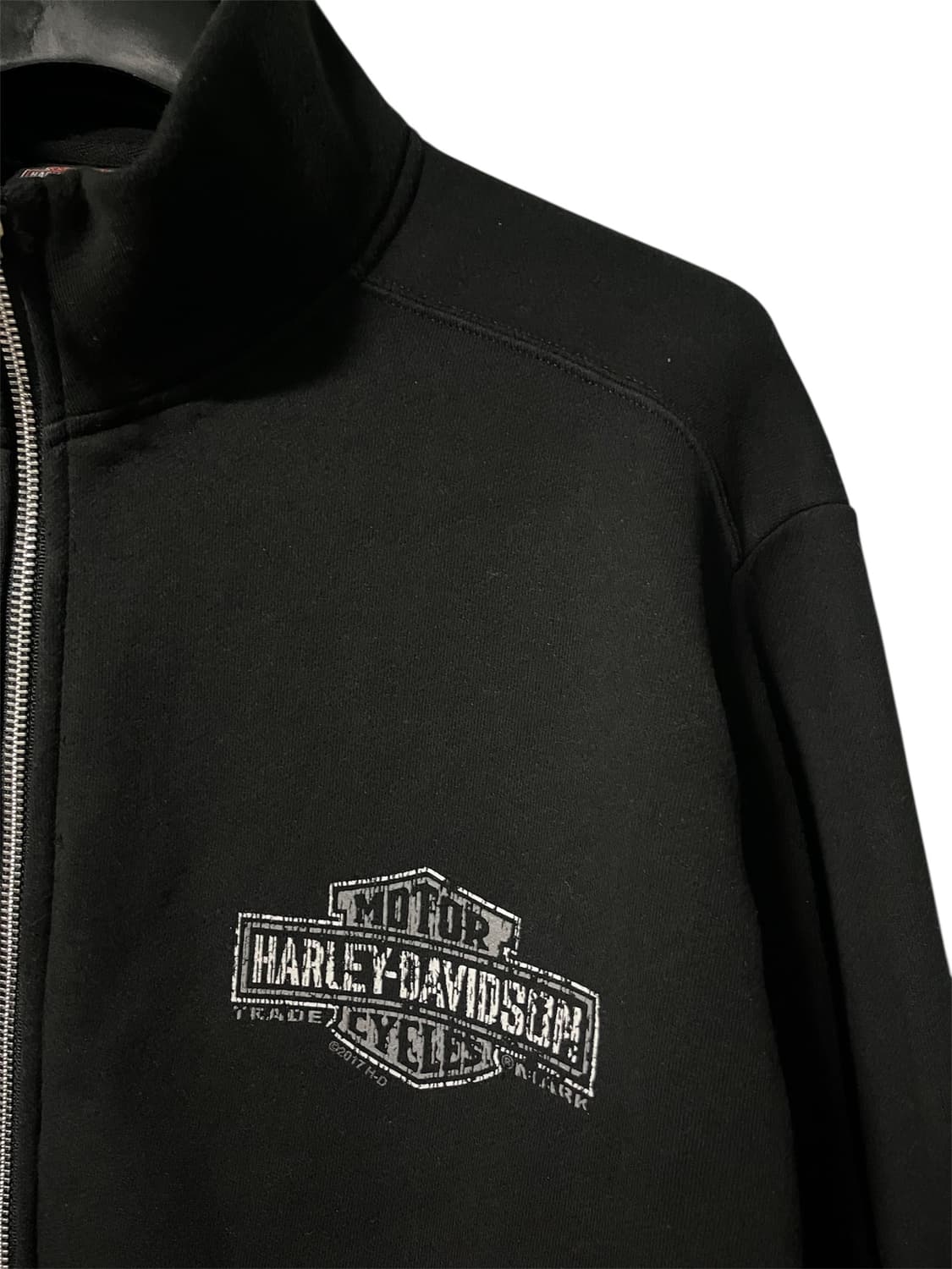 [3XL] 할리데이비슨 빈티지 스웻 집업자켓 블랙 상품이미지2