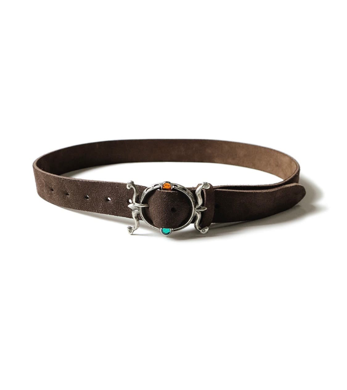 캐피탈 스웨이드 넵튠 디스코 버클 벨트 브라운컬러 구매합니다. 상품이미지1