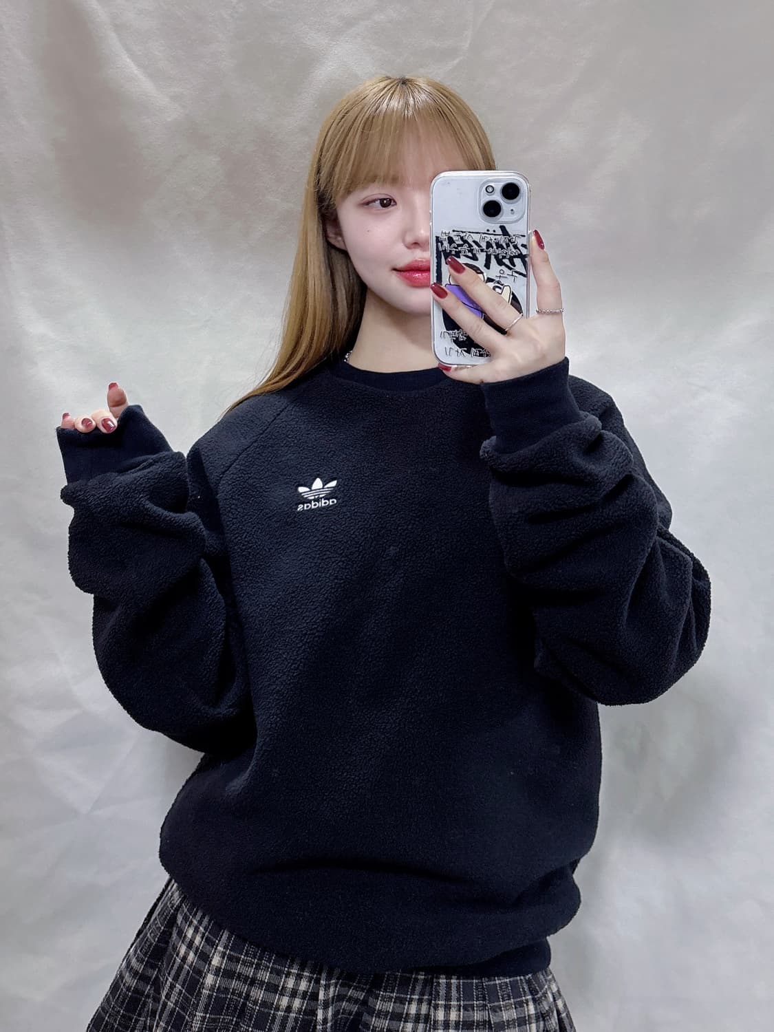 아디다스 빅로고 플리스 맨투맨  상품이미지3