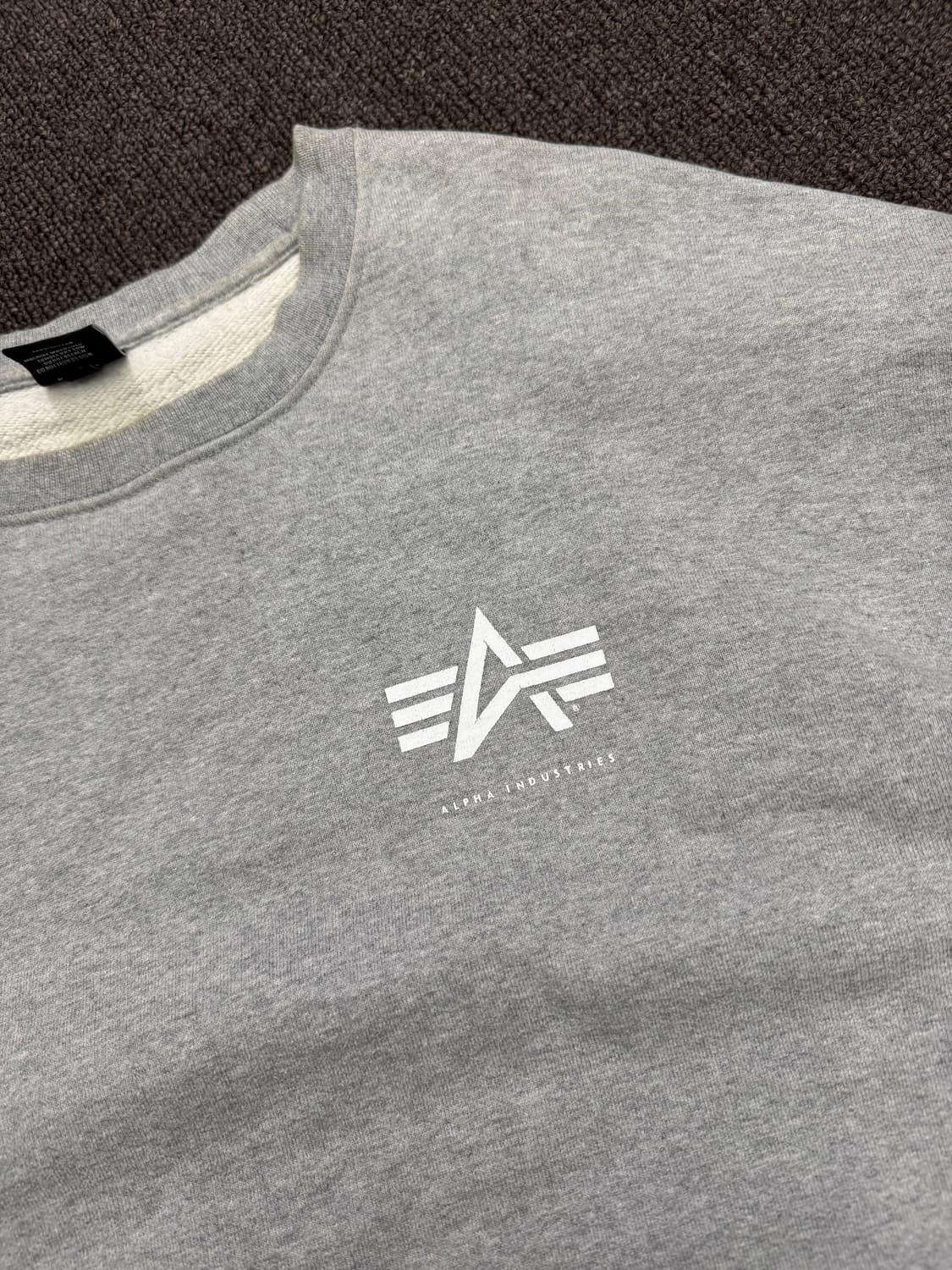 M)알파인더스트리 빈티지 로고 프린팅 그레이 스웻셔츠 상품이미지2