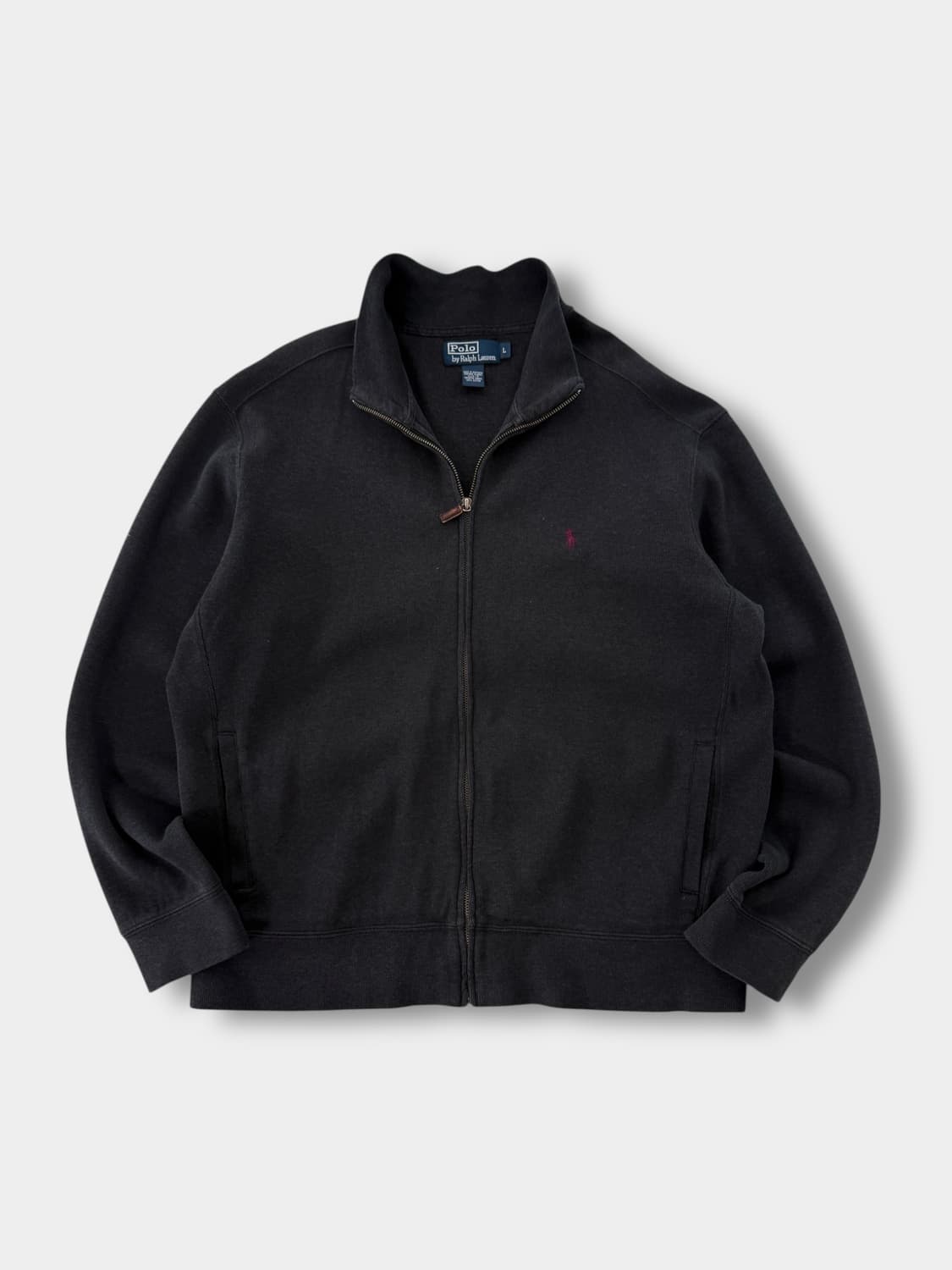 폴로 랄프로렌 오버핏 딥그레이 해비 코튼 니트 집업 상품이미지1