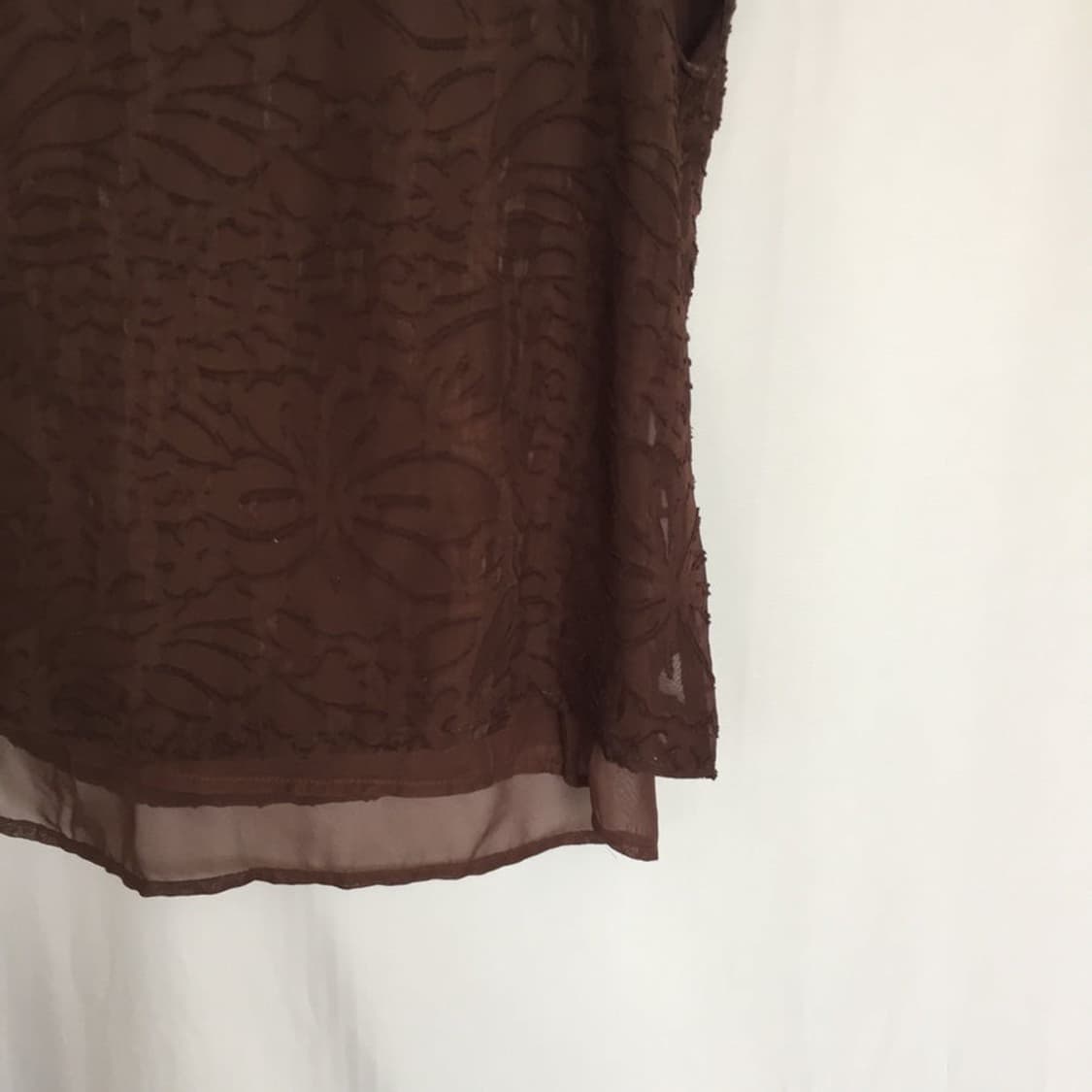 638. brown frill sleeveless blouse 상품이미지5