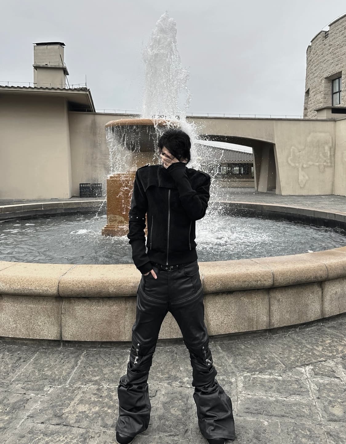 Visual Kei Studded Suede Jacket 상품이미지3