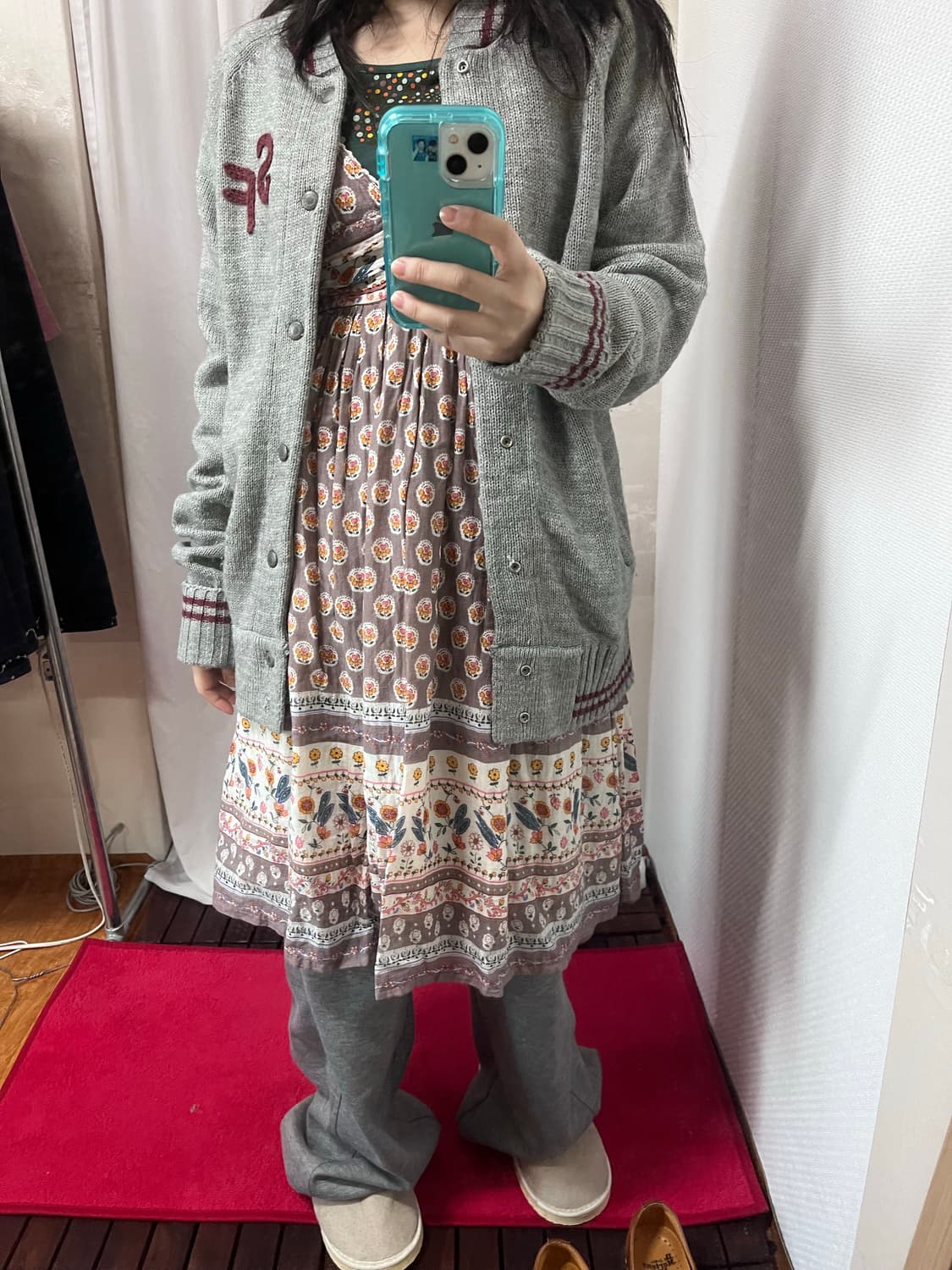 vintage patch knit varsity outer 상품이미지3