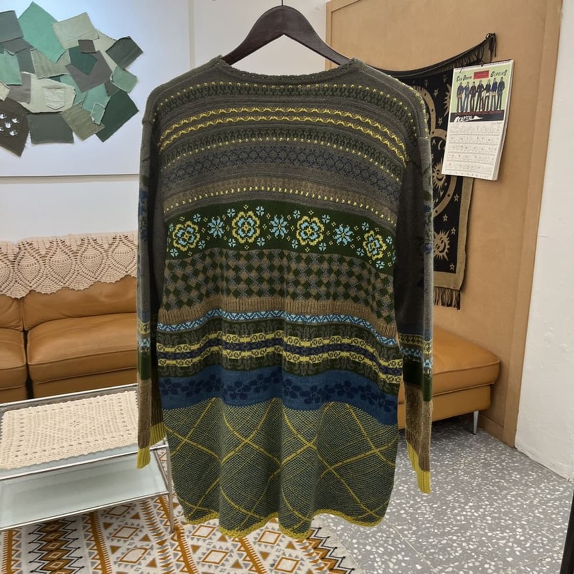 오일릴리 모리 코지 노르딕 코위찬 보헤미안 패턴 니트 L C11037 상품이미지4