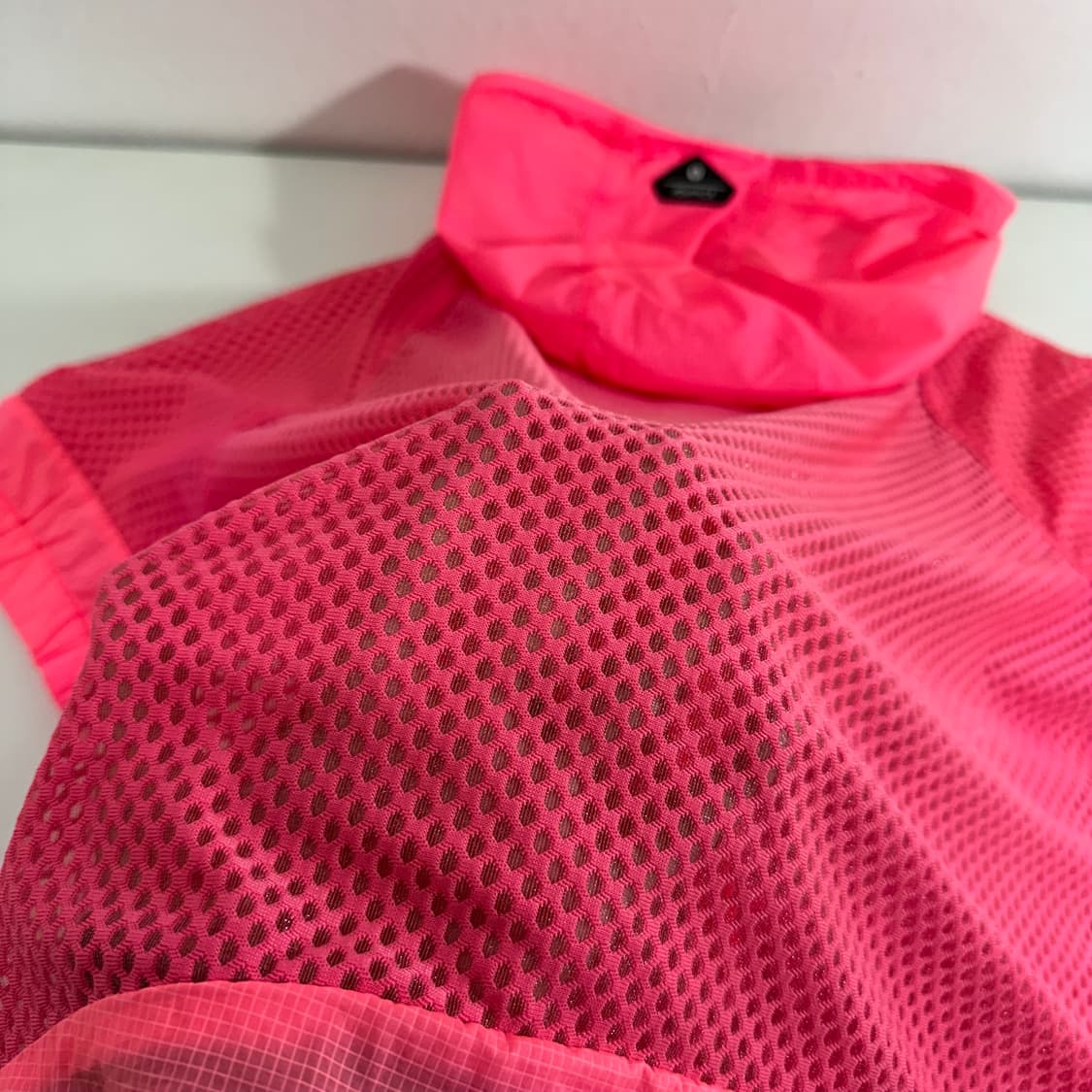 우먼M-L 헤지스골프 핑크 시스루 후드골프자켓 상품이미지5