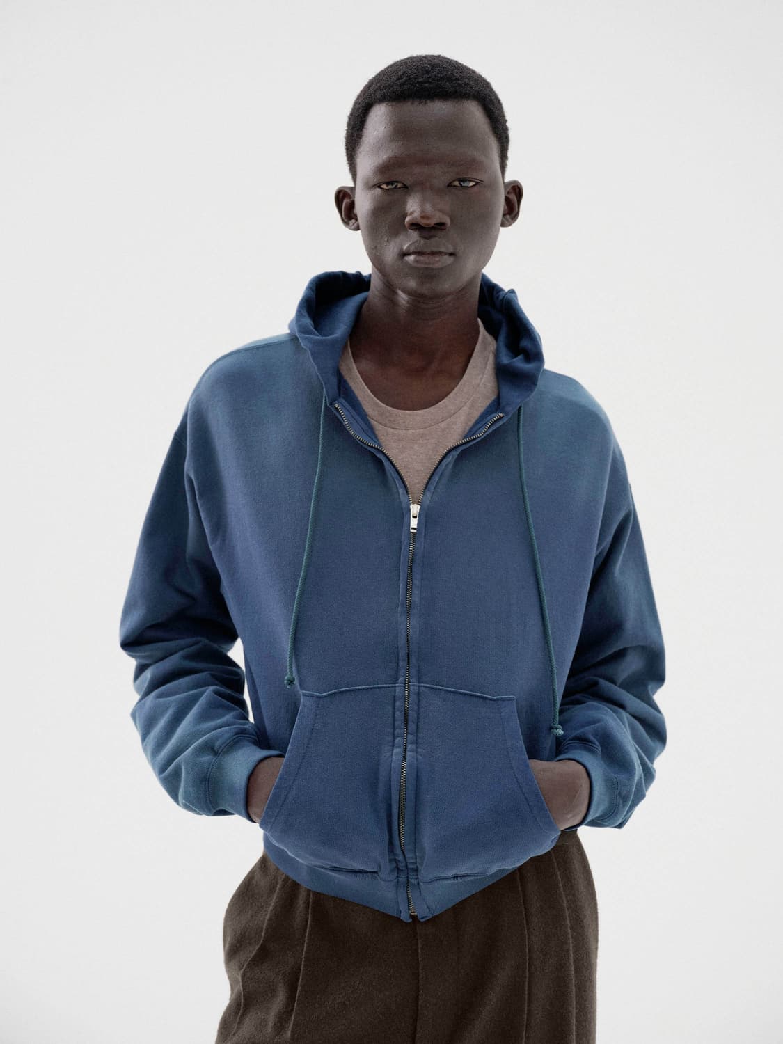 [5]Auralee 오라리 프로덕트 후드집업 네이비. 5사이즈 상품이미지1