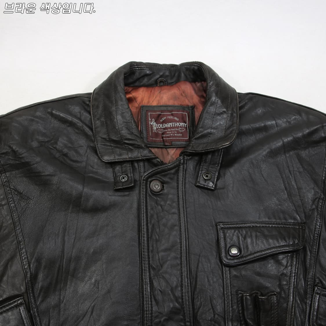 (착용컷) LOLDANTHONY 양가죽 점퍼 (남성용 110) 상품이미지4
