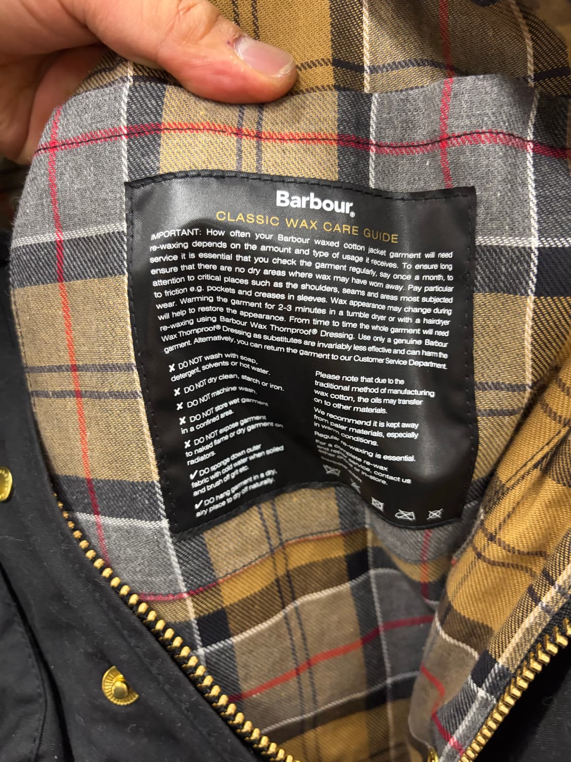 바버 인터내셔널 왁스 자켓 38사이즈 상품이미지4