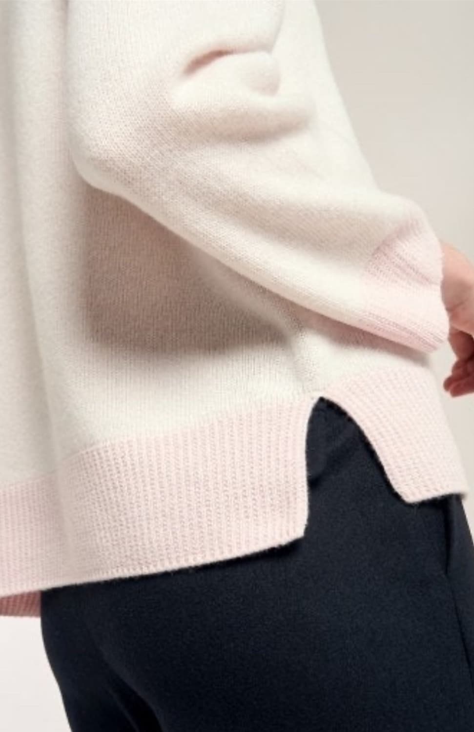 마인 캐시미어100 세미크롭 니트탑 프리사이즈 (90사이즈) 상품이미지3