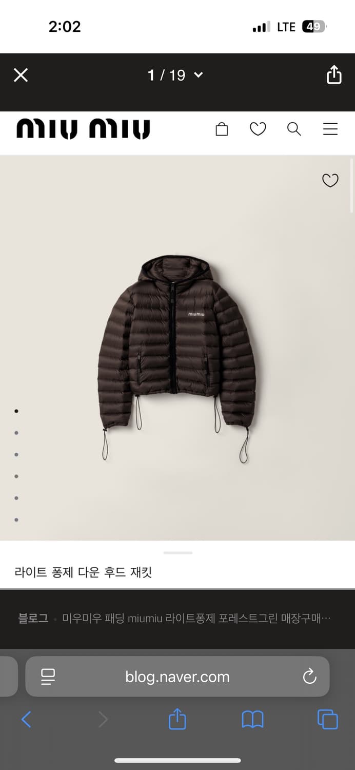 미우미우 라이트퐁제 포레스트그린 40 정품 상품이미지3