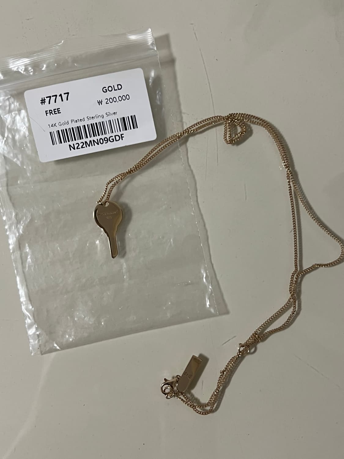 넘버링 7717 로즈 키 목걸이 상품이미지3