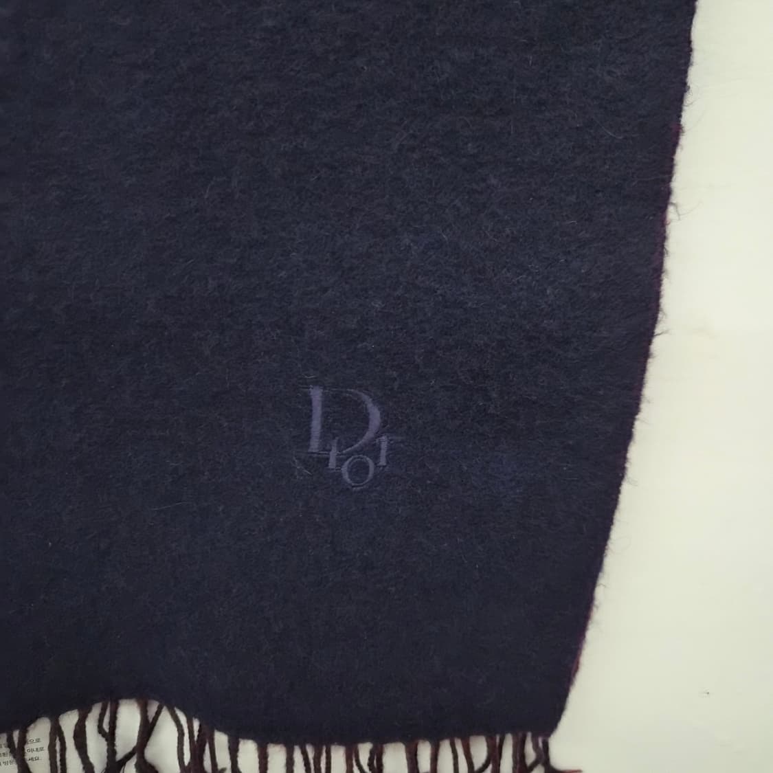 디올 네이비 버건디 리버시블 머플러  상품이미지2