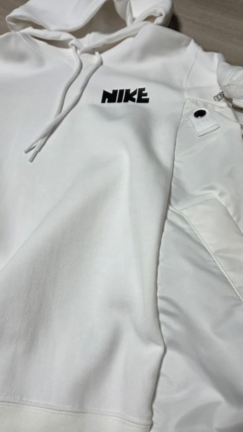 나이키 x 사카이 nrg 후드 화이트 상품이미지6