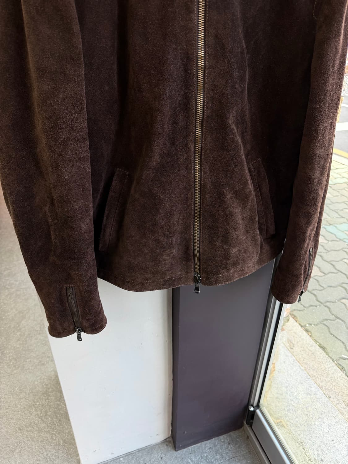 L/ 몬테도로 스웨이드 카우레더 자켓 상품이미지4