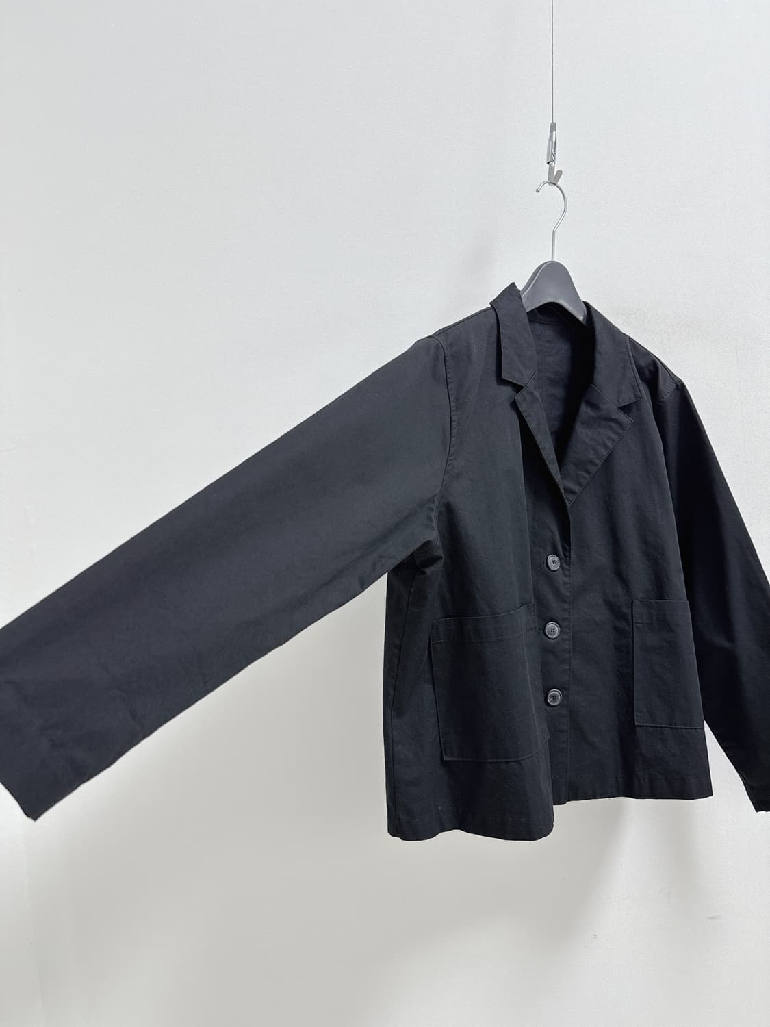 본빠옹 블랙 루즈핏 코튼 자켓 상품이미지5