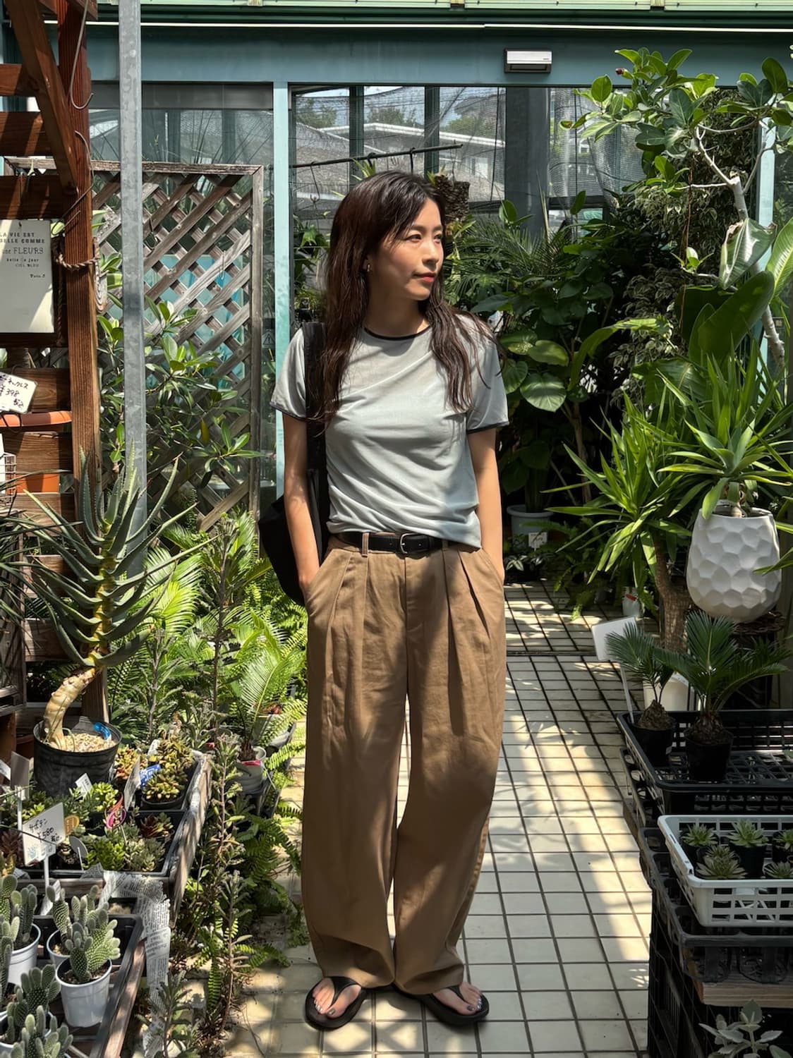 BEAUTY & YOUTH 민트 벨벳 링거 티셔츠 (FREE) 상품이미지7