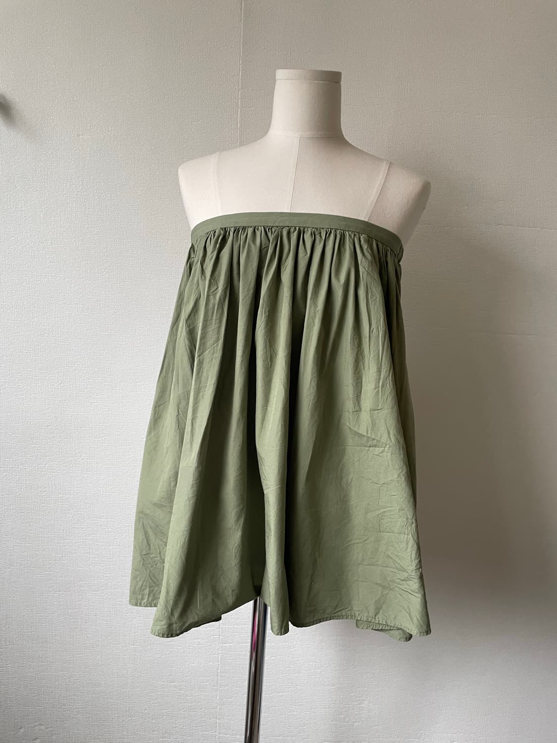 khaki pleats cotton skirt&top 상품이미지5