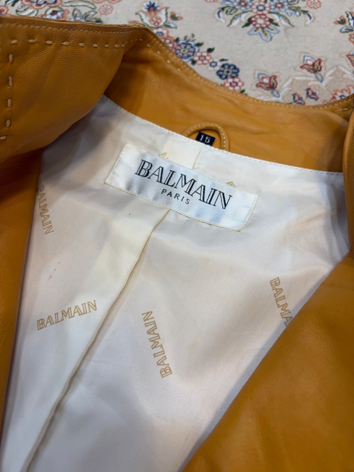 발망 스탠드카라 램스킨자켓 상품이미지4