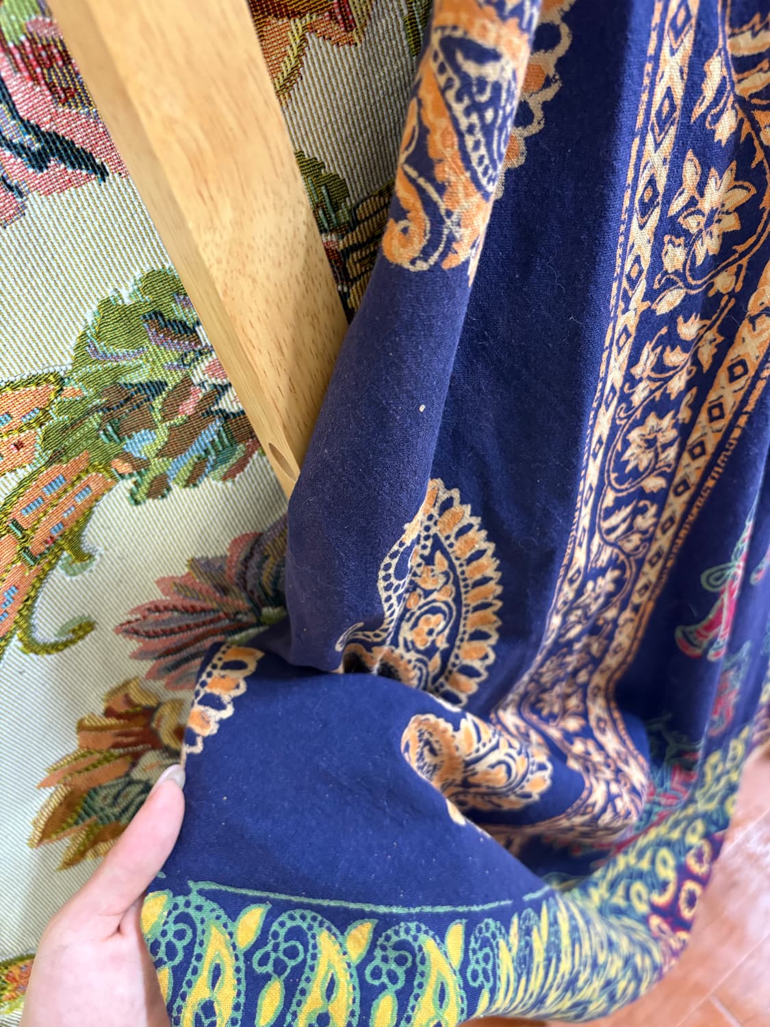 히피 에스닉 랩 롱 스커트 상품이미지3