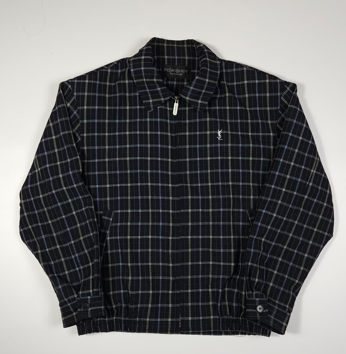 YSL 입생로랑 체크 블루종 자켓 상품이미지1