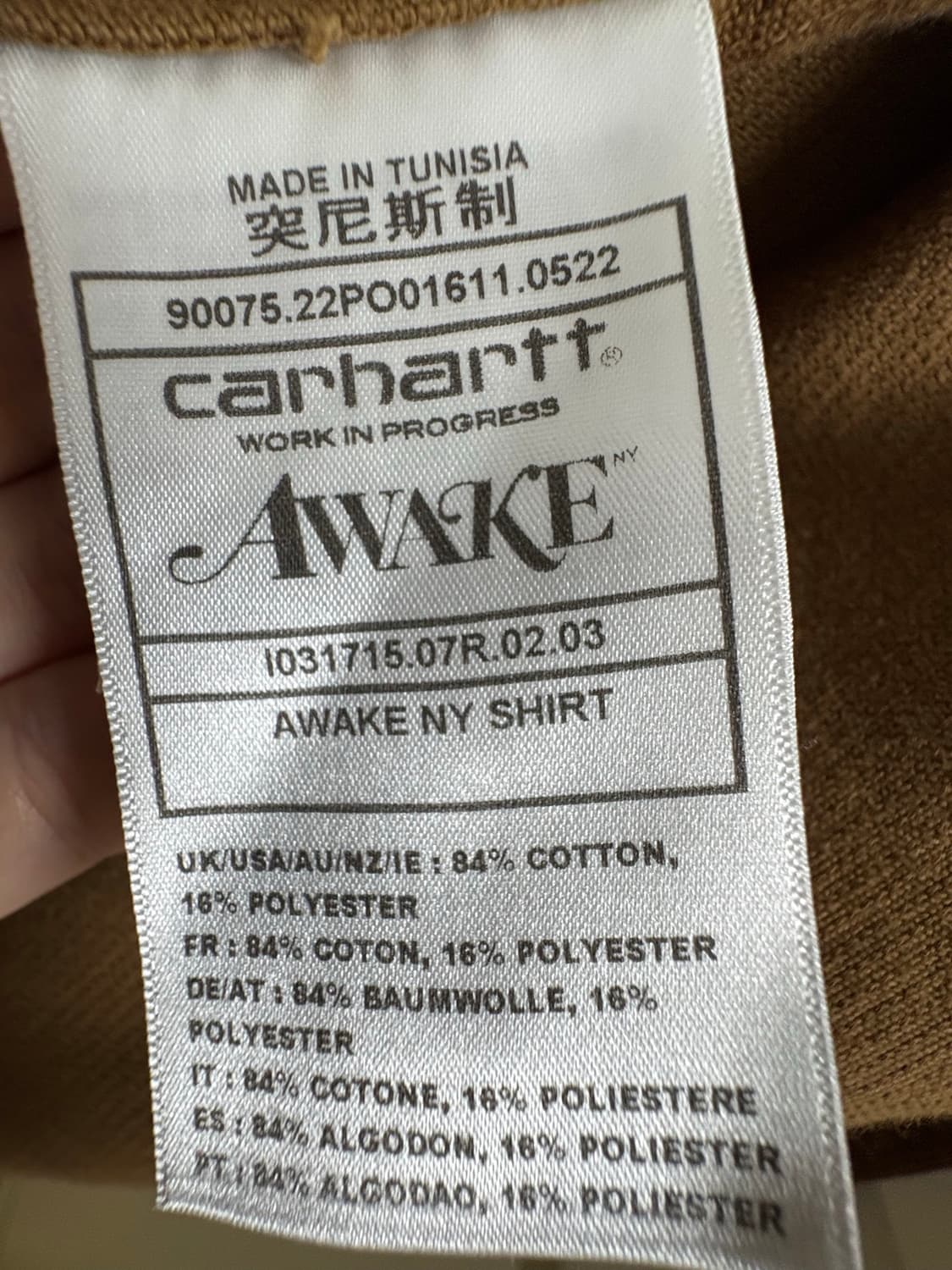 (L) 칼하트wip x awake ny 코듀로이 셔츠 상품이미지4