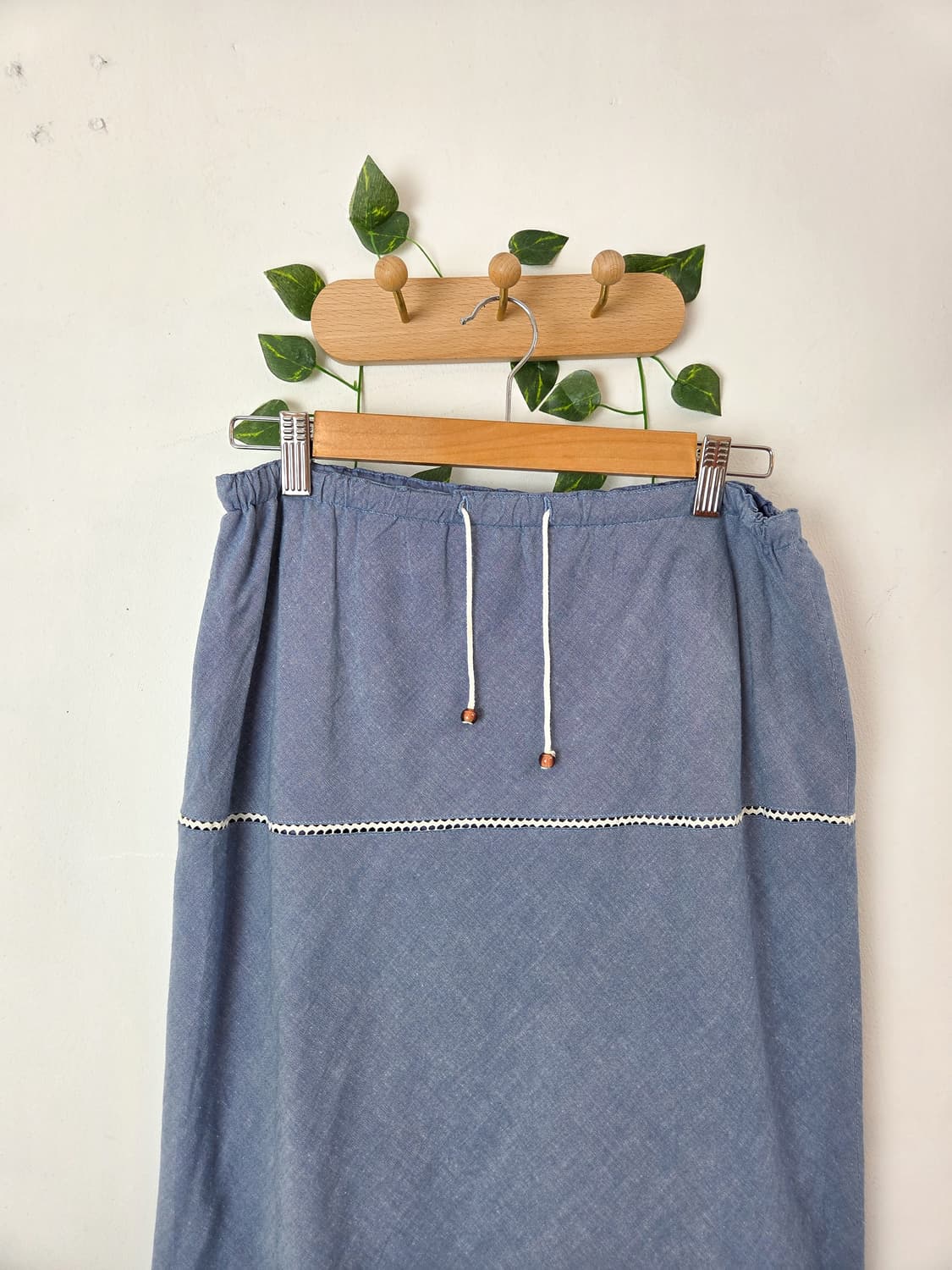 밑단 레이스 롱스커트 상품이미지2