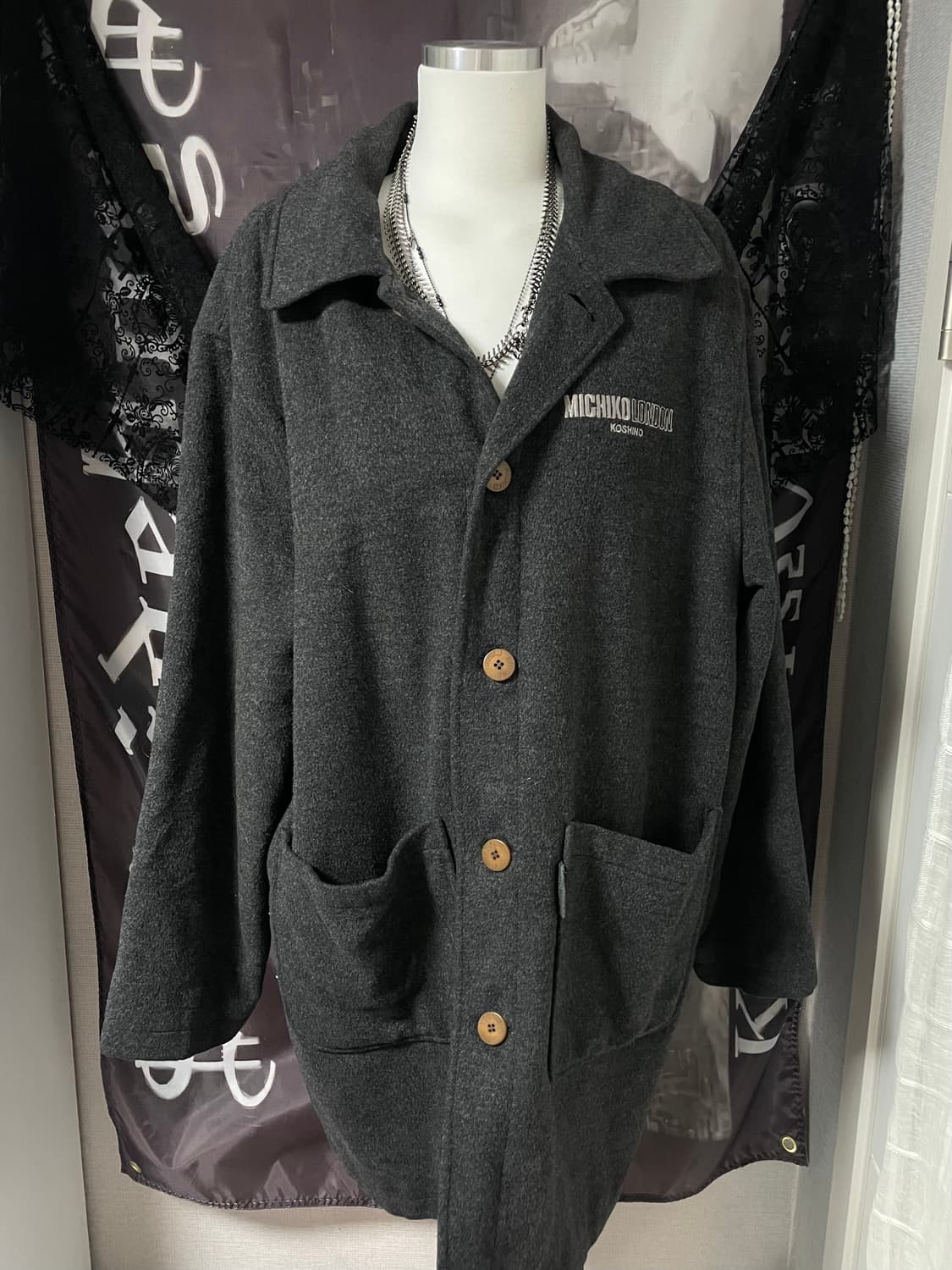 미치코코시노런던 빈티지 버튼 울코트 핀터레스트유니섹스미세키서울코이세이오 상품이미지1