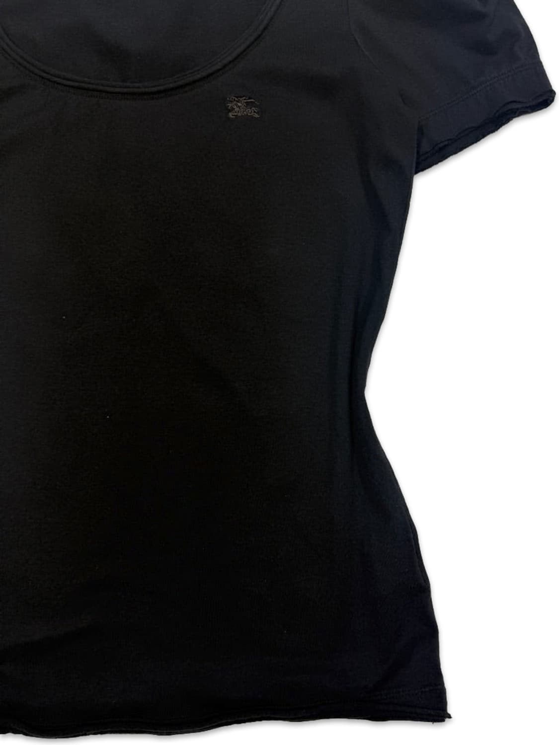 빈티지 Burberry blue label 블랙 티셔츠 상품이미지4