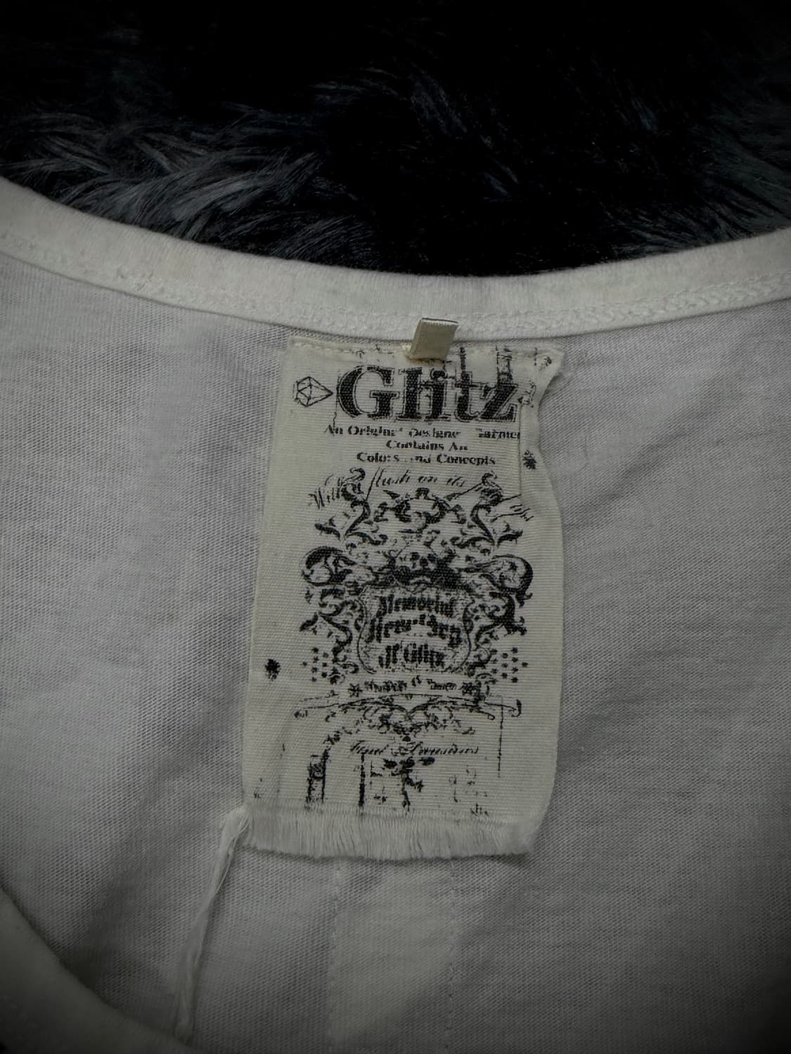Glitz 고딕 레터링 D링 화이트 반팔티  상품이미지9