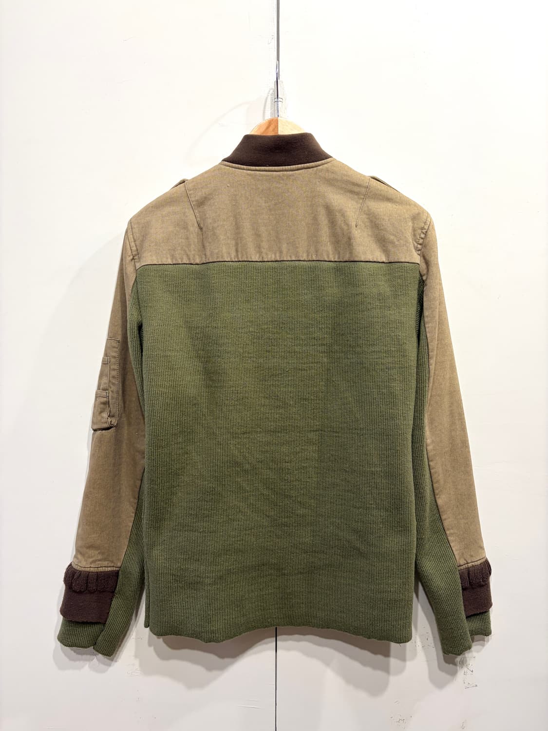 미하라 야스히로 코튼 니트 믹스 레이어드 봄버 자켓 상품이미지5