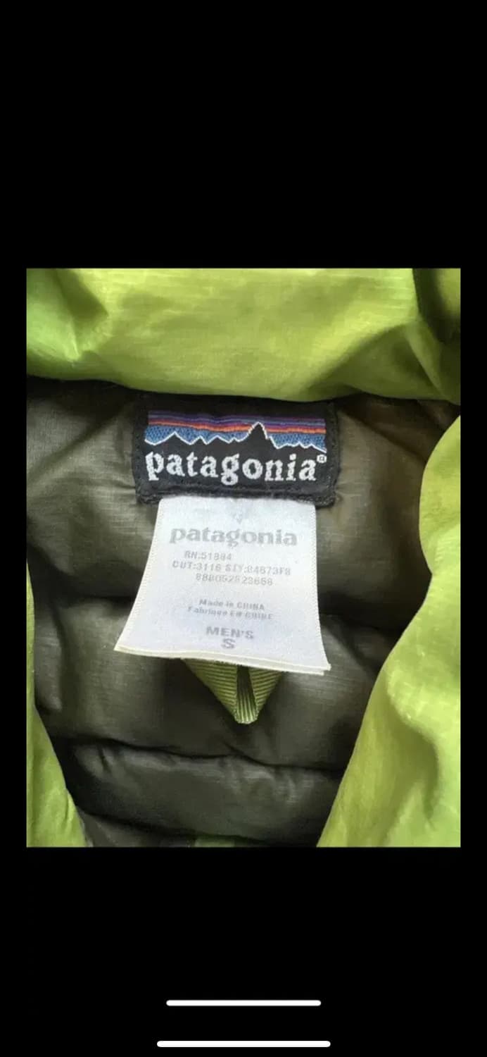 파타고니아 다운스웨터 S 라임컬러 경량패딩 상품이미지4