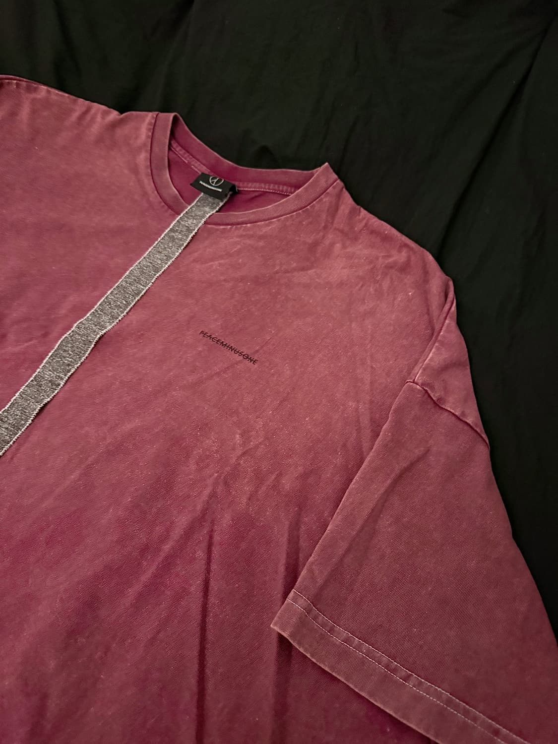 피마원 빈티지 반팔 티셔츠 버건디 상품이미지3