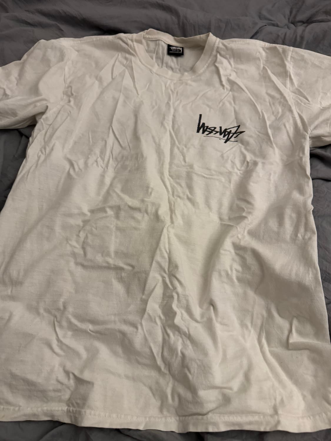 스투시 플립 화이트 반팔 티셔츠 L 상품이미지1