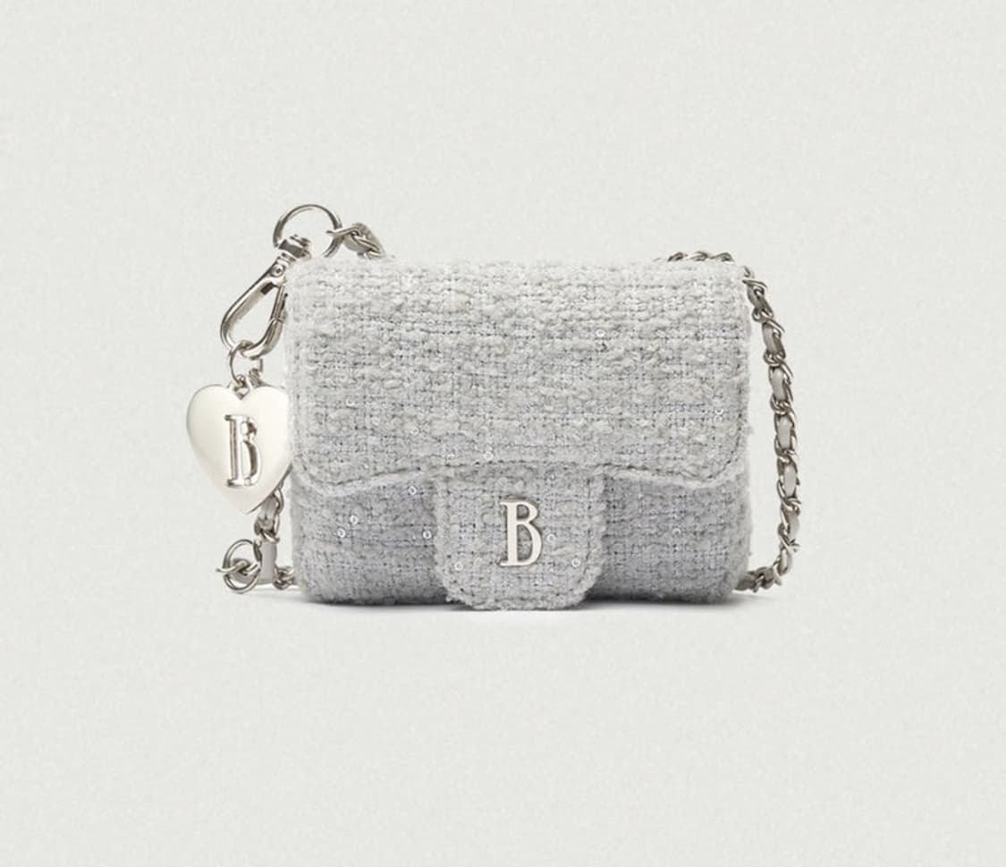 더바넷 Tweed Chain Belt Mini Bag_mint 상품이미지2