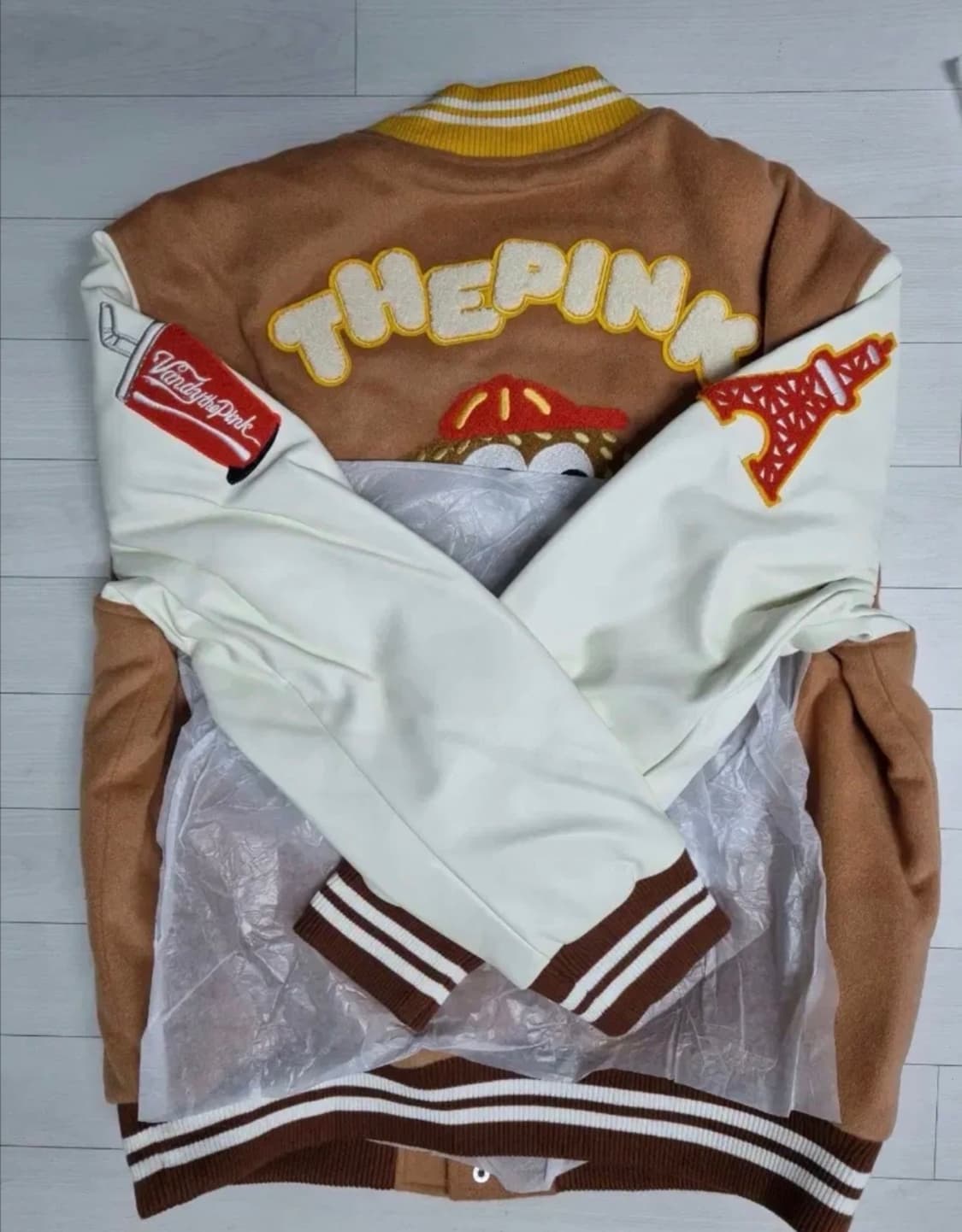 반디더핑크 햄버거 바시티 자켓 상품이미지2