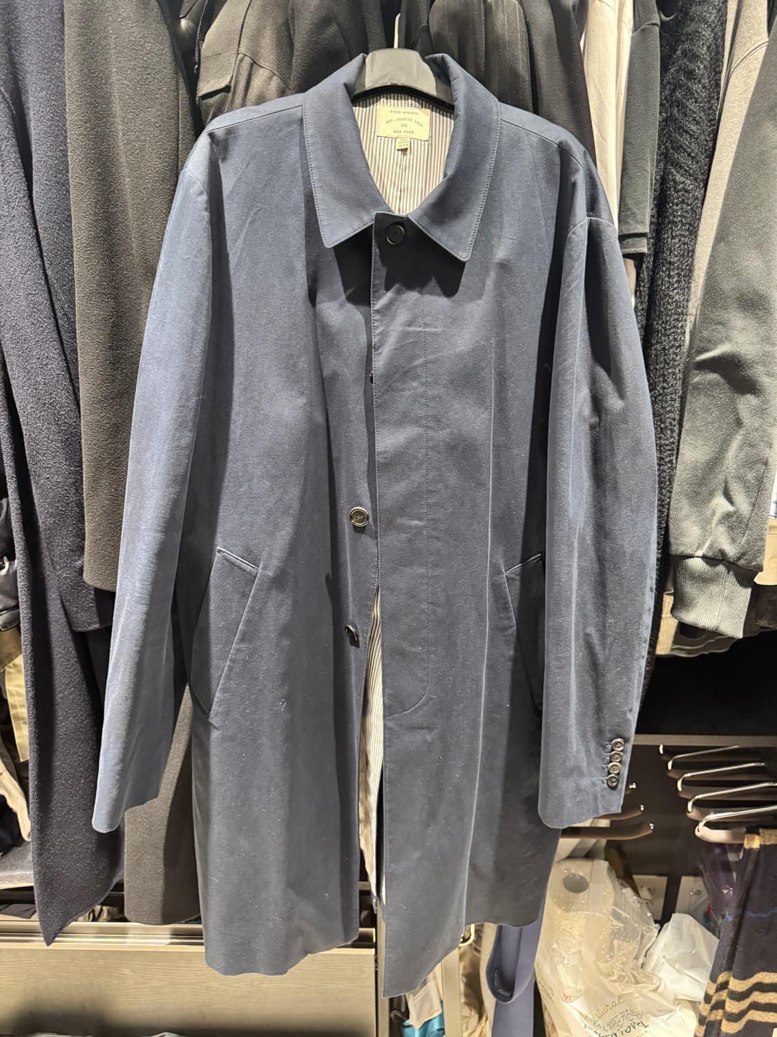 클럽모나코 네이비 트렌치코트 xl 상품이미지1