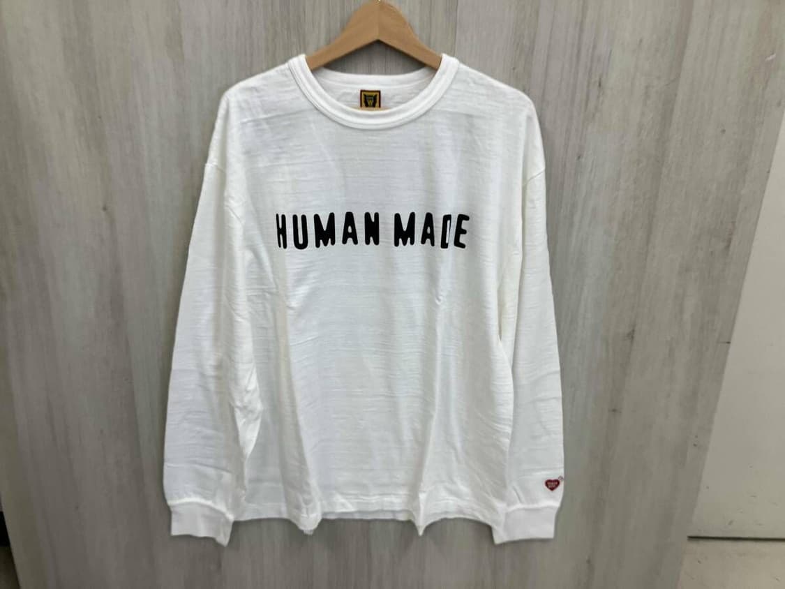 휴먼 메이드 클래식 롱슬리브 티셔츠 화이트 상품이미지1