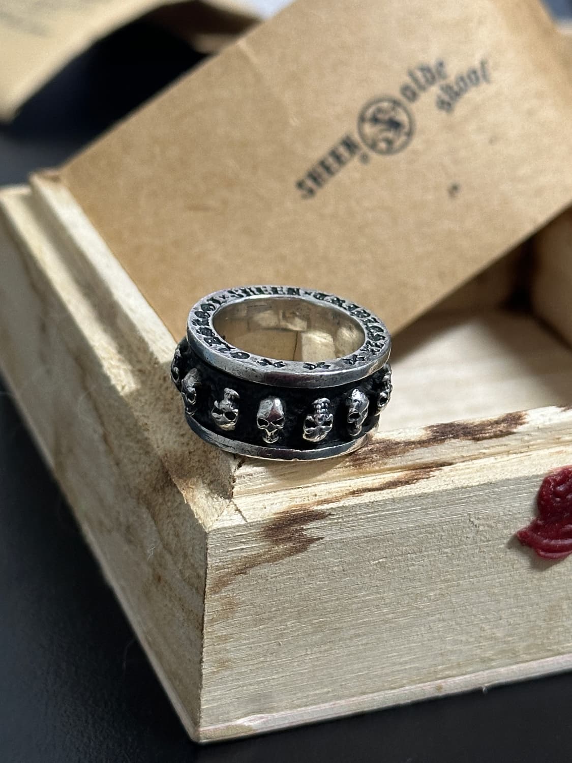 skull spinner silver ring 상품이미지2