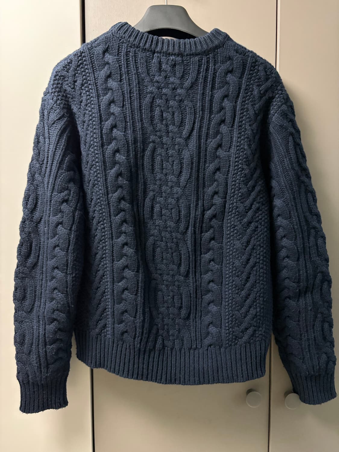 월스와일무브먼트 헤비 케이블 스웨터 (Navy) 1사이즈 상품이미지2