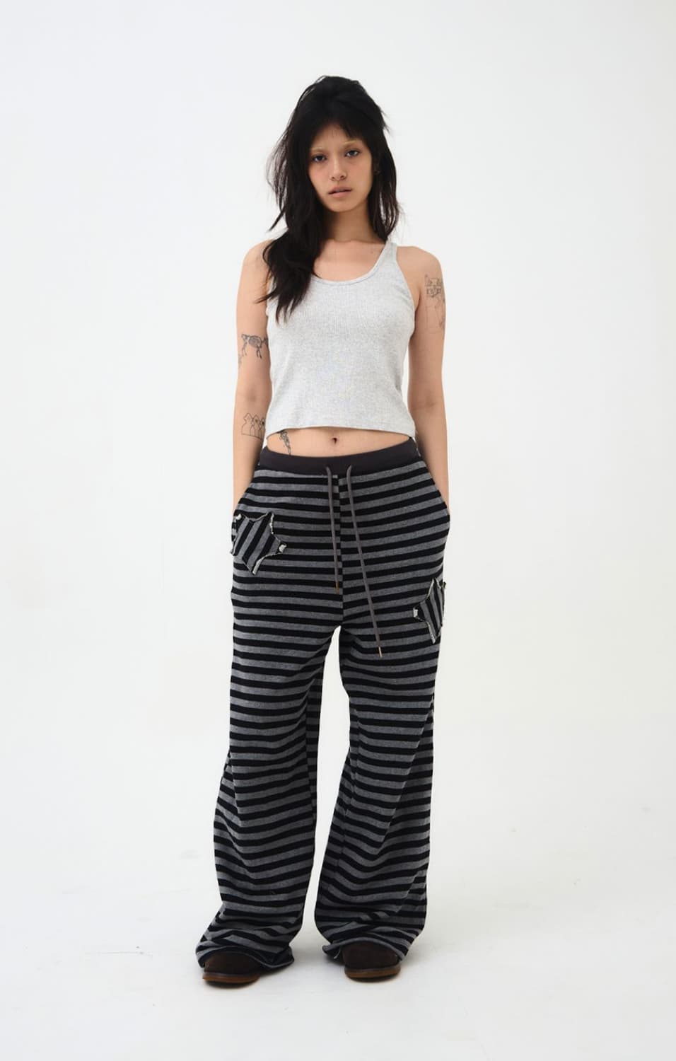 익스파이어드걸 스트라이프 빅 스웻팬츠 상품이미지2